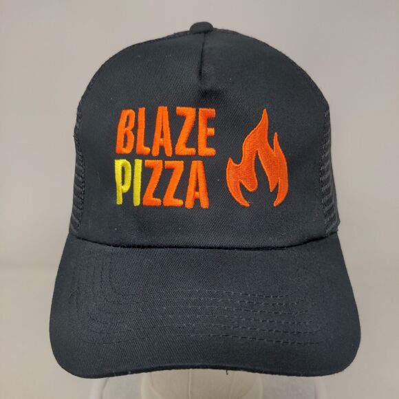 Blaze Pizza Snapback Trucker Hat Black OSFM Adjustable Embroidered Mesh Back Hit - Picture 2 of 7